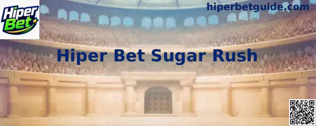 Interface temática do Hiper Bet Sugar Rush com símbolos de doces